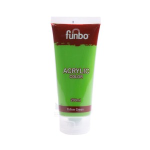 Funbo ACRYLIC Tube 200ml 78 YELLOW GREEN, FO-AC-200-078