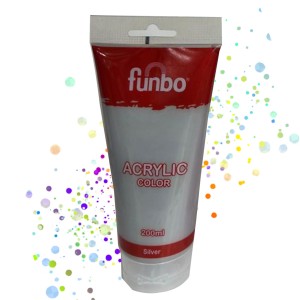 Funbo ACRYLIC Tube 200ml 142 SILVER, FO-AC-200-142