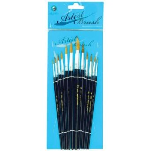 Marie's Brush WtrClearNyln 000-12R 15pc, MS-983